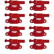 Msd 82658 Red Ignition Coil 8-pack For 05-13 Gm 1500 2500 3500 Trucks 5.3l 6.0l