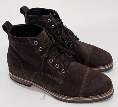 Helm Hollis Boots Brown Suede Mens Size 9M Made in Brazil