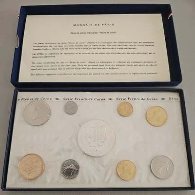Coffret FDC France 1974 Monnaie de Paris – 9 pièces – 50 F Hercule argent - Photo 1/4