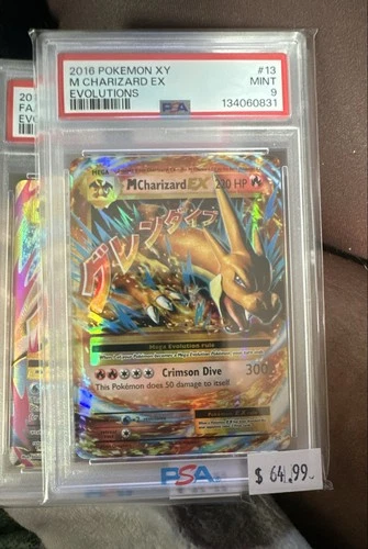 2016 Pokemon XY M Charizard EX 13/108 Evolutions Holo PSA 9