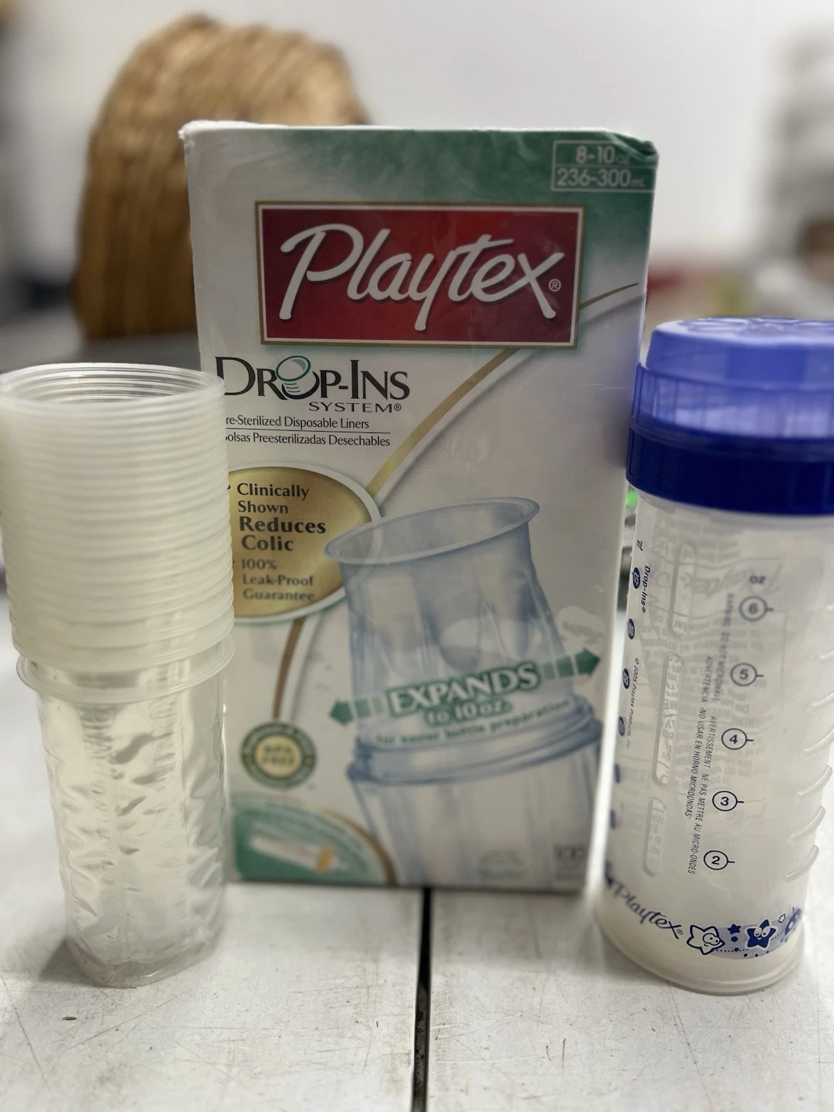 Playtex Baby Nurser Drop-Ins Liners 8-10 oz (237-296 mL) 100 Count NEW SEALED