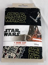 Disney Star Wars 1 Yard Cut Fabric 100 Cotton 36 x 44 inches Black 7360241YC1WM