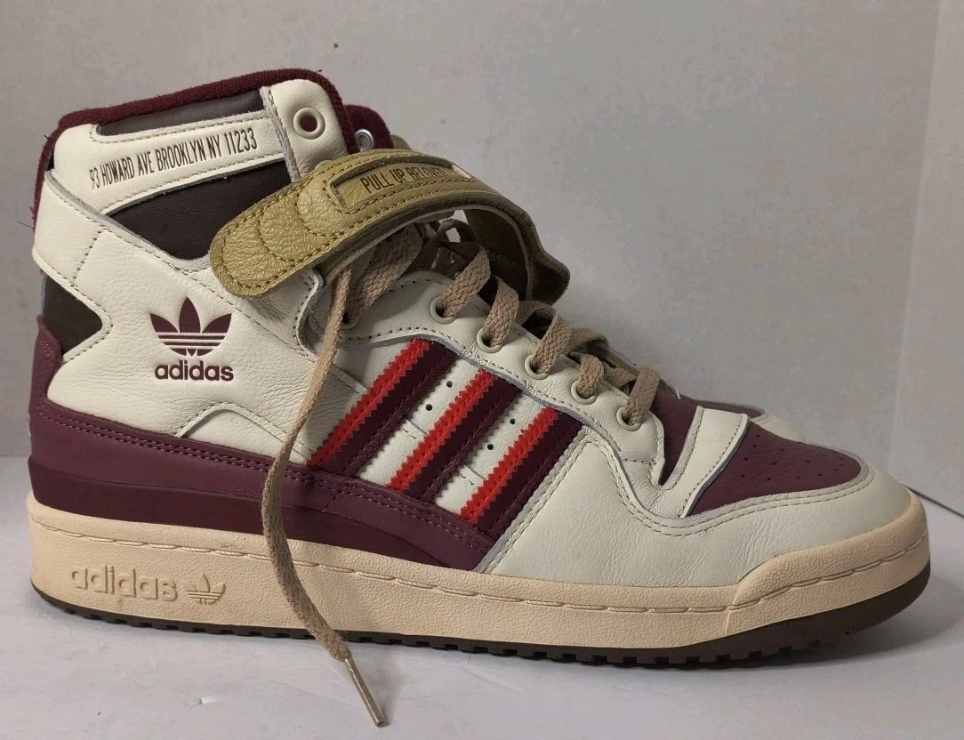 Adidas Men Forum 84 High Cuts & Slices Pull Red White And Burgundy Size:9.5 adidas Forum 84 High x Cuts & Slices  main image 2