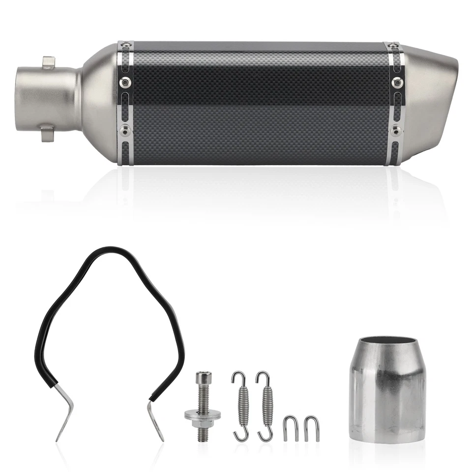 Tubo de escape silenciador deslizable universal para motocicletas con DB Killer Foto 2 de 4