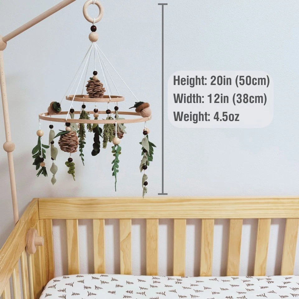 Móvil para bebé Nature, móvil para cuna, madera y fieltro hechos a mano Foto 2 de 4