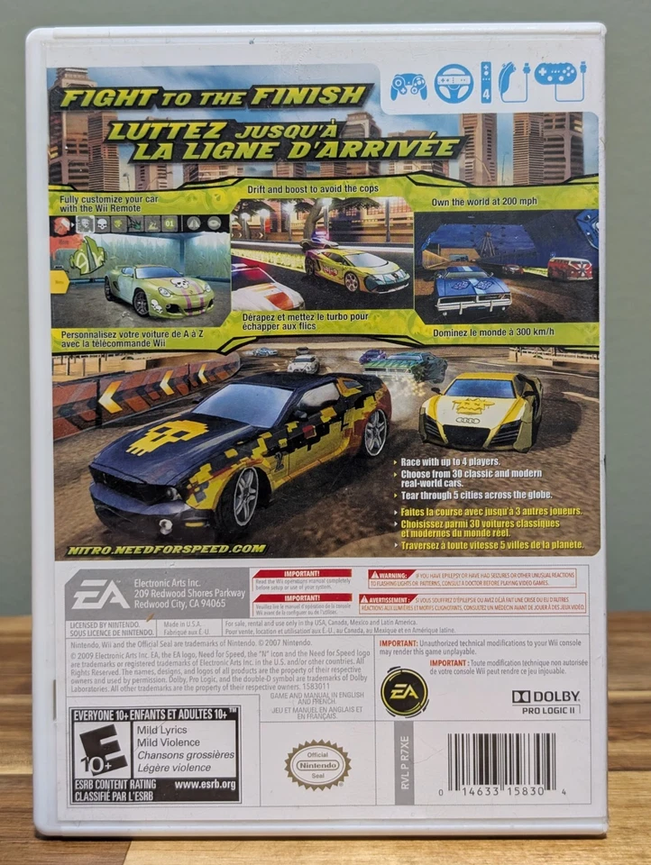 Need for Speed: Nitro (Nintendo Wii, 2009)➡️CIB  - Tested - Near Mint 📀! - Image 2 of 4