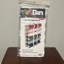 ArtBin Vinyl Storage Rack Stores 12 Vinyl Rolls White [6864AS] - NEW SEALED