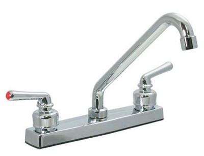 RV Mobile Home 8" Chrome Plastic Ledge Kitchen Faucet ...