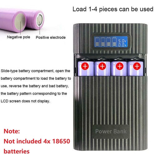 DIY Power Bank Case Battery Charger Storage Box Digital Display Fast Charging - Picture 9 of 21