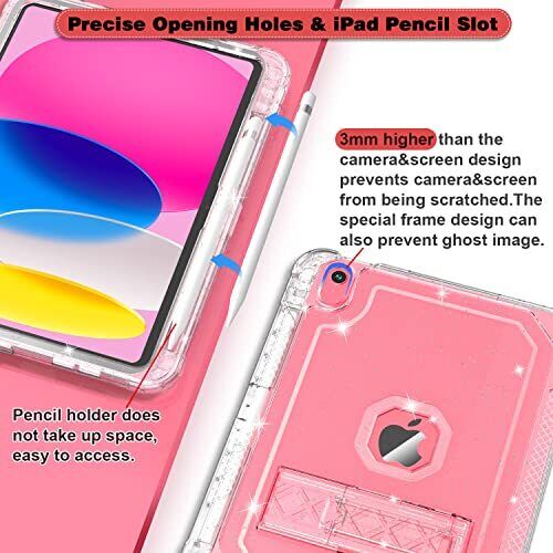 Funda para iPad 10ª Generación 10.9 Pulgadas 2022, Resistente Antigolpes #3 BRILLO - Imagen 5 de 7