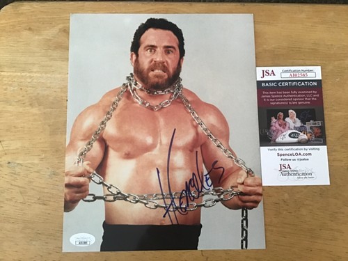 HERCULES HERNANDEZ Autographed Signed 8x10 Photo 1980s NWA WWF WWE JSA