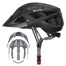 Adult-Men-Women Bike Helmet with Light - Mountain Road Bicycle Helmet with Re...