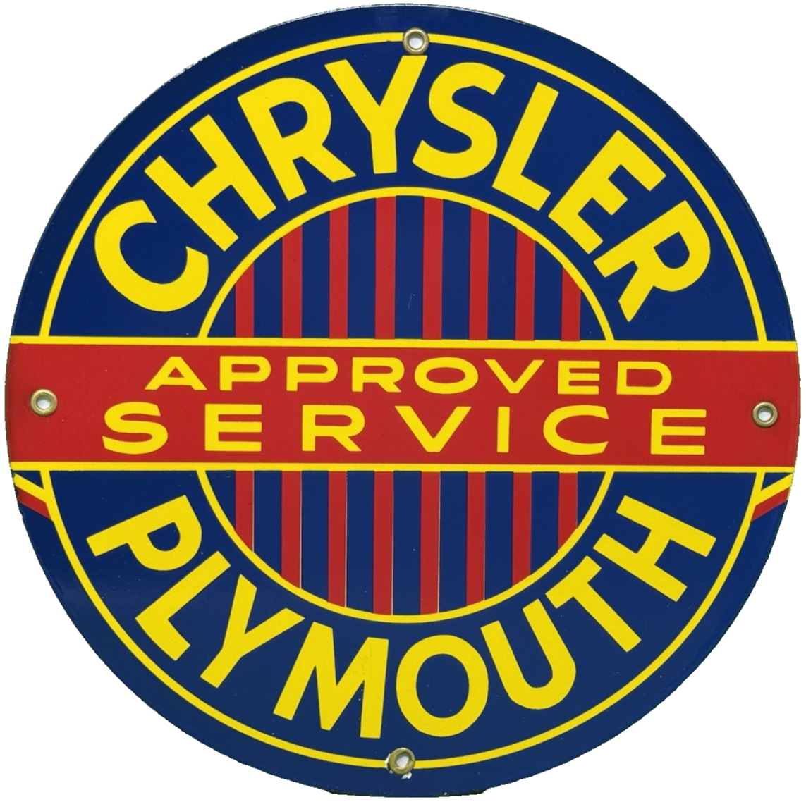 VINTAGE CHRYSLER PORCELAIN SIGN GENERAL MOTORS DEALERSHIP GAS OIL