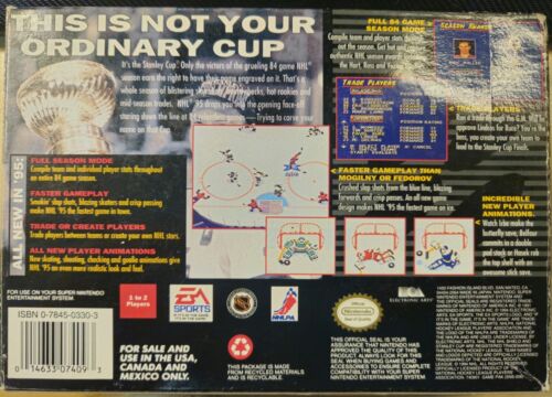 NHL 95 (Super Nintendo Entertainment System, 1994) CIB + REG CARD - Picture 6 of 13
