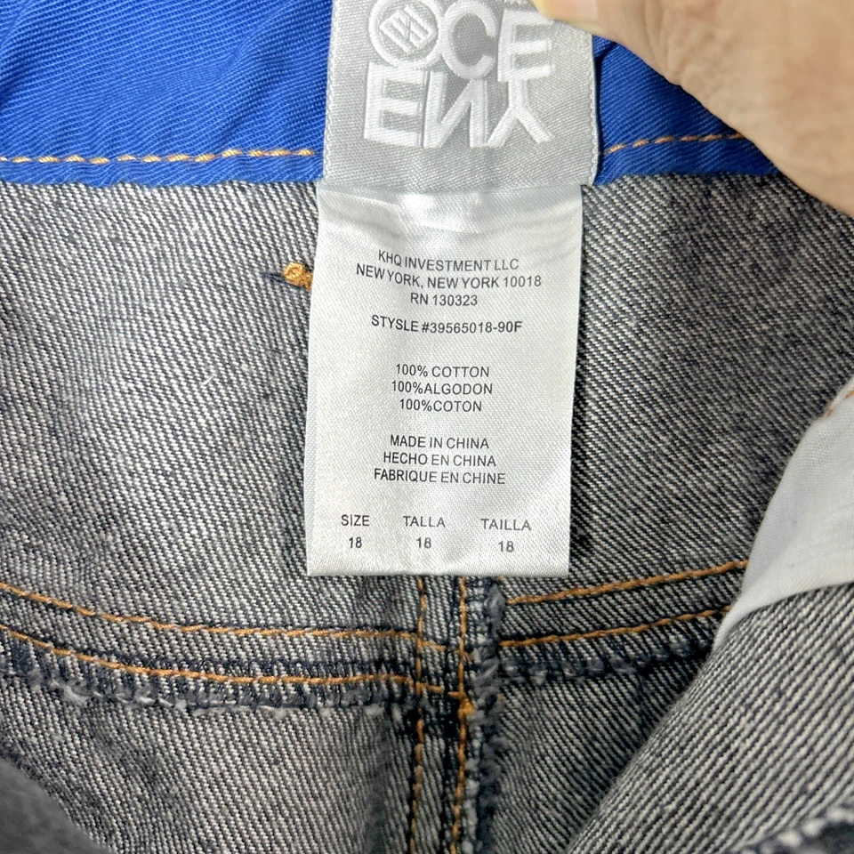 Enyce Jeans Boy's 18 Baggy Hip Hop Grunge Wide Leg Dark Wash Denim Y2K - Image 2 of 4