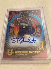 brandon slater autograph sp 2022-23 bowman university inception auto #33/75