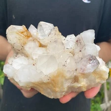 2.4lb Natural Clear white quartz crystal cluster specimen healing tariff-free