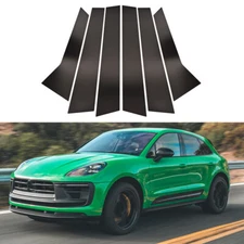 Fit for Porsche Macan 2014-22 Black Pillar Posts Door Window Trim Cover Stickers
