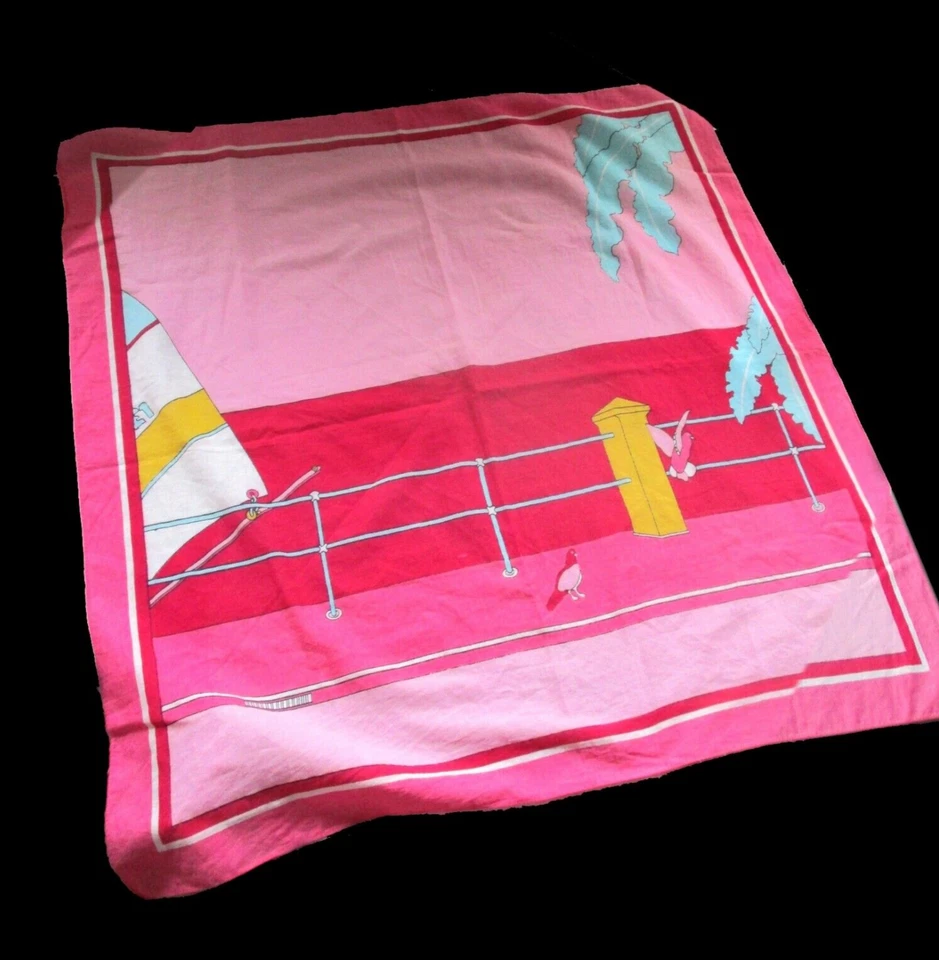 ¿Vintage? Bufanda italiana Biba Look años 70 80 náutica tropical Italia ¡Nueva ola! Foto 3 de 4