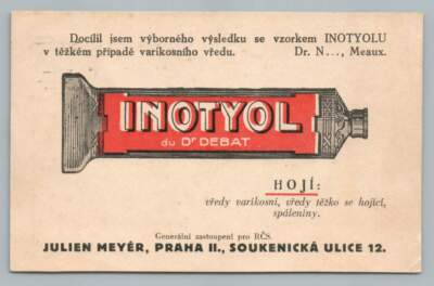 Inotyol du Dr. Debat ~ Diaper Rash Ointment Advertising PRAGUE Praha 1929