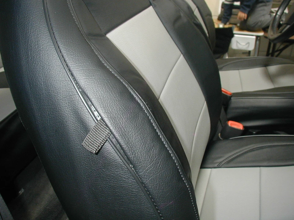 FOR 1997-2002 JEEP WRANGLER TJ SAHARA S.LEATHER CUSTOM FIT SEAT COVERS BLACK - Image 2 of 4