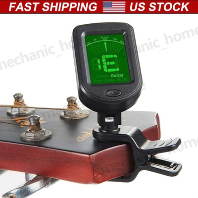 LCD Clip On Tuner AT-101 Chromatic Acoustic Electric Guitar Bass Ukulele Banjo