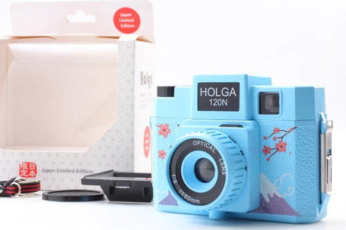 [MINT in BOX] HOLGA 120N japan edition Mt.Fuji sakura Blue From Japan