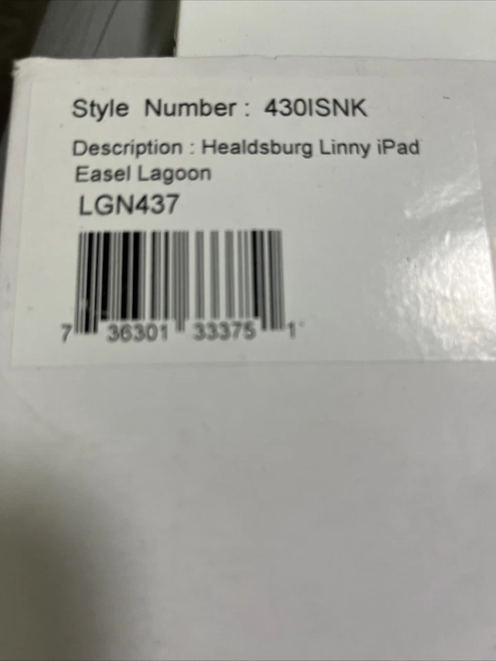 LODIS LGN437 Blue Reptile Leather Easel Lagoon iPad  Carrying Case - Image 2 of 4