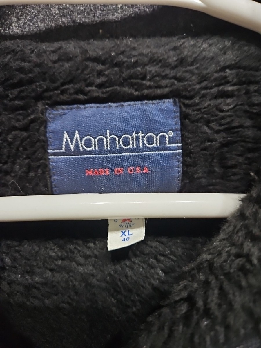 VINTAGE Manhattan Made in USA Wool Bomber Flight Pea Jacket VINTAGE Manhattan Made in USA Wool Bomber Flight Pea Jacket