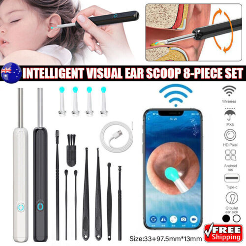 Wi -Fi visible wax elimination spoon, USB 1080P HD load otoscope AU - Picture 1 of 18