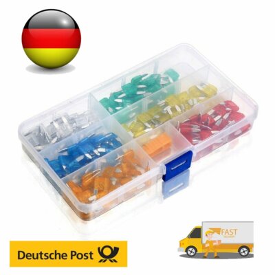 120Pcs Autosicherungen KFZ Mini Sicherungen Flachsicherung 11mm Sortiment 5-30A