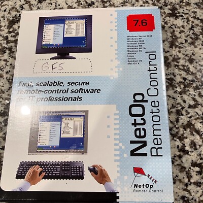 NET OP REMOTE CONTROL 7.6 software For IT professionals New Unopened 