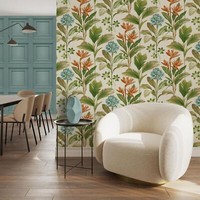 Tropische Oliana Florale PalmenbläTter BlüTen Belgravia Tapete GrüN Blau 8496