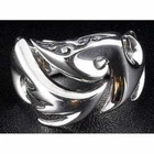 Tribal Blade Tattoo 925 Sterling Silver Gothic Ring Men's Biker