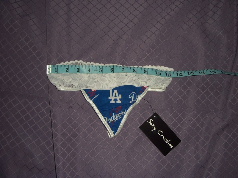 Women Panties Lace Thong  Underwear  Lingerie MLB LOS ANGELES DODGERS~XS~NEW!!!