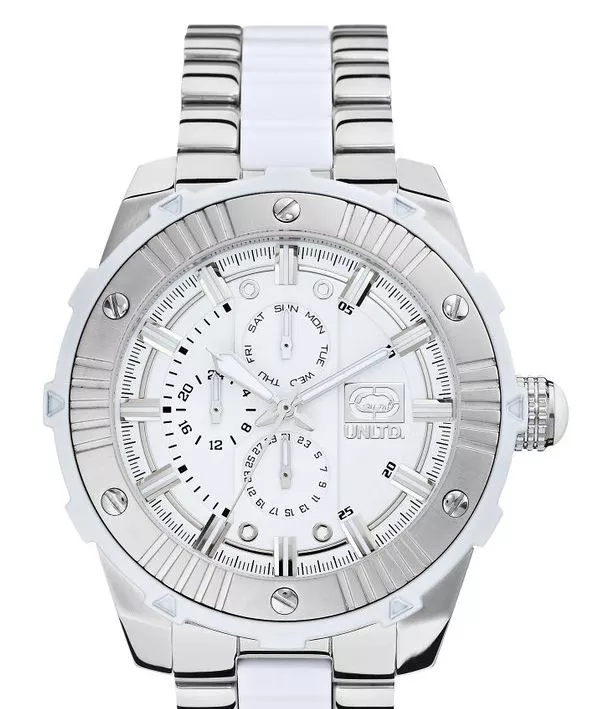 Marc Ecko Men s The Sillo Multi Function Silver Chronograph Watch E16528G2