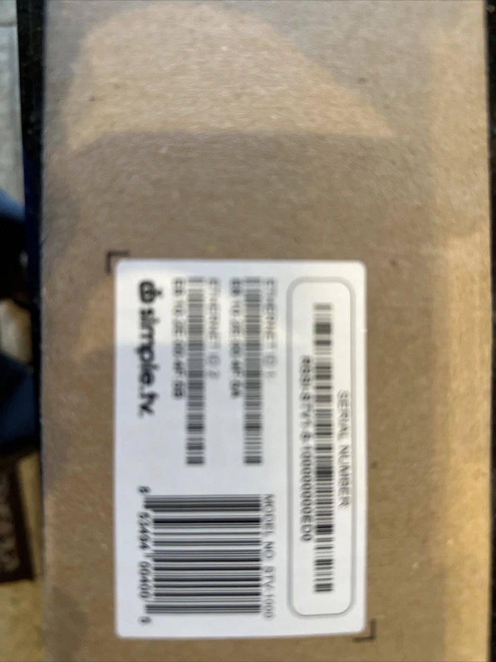 Simple TV Network DVR Tuner STV-1000 Unit White & AC Adapter - Image 2 of 2