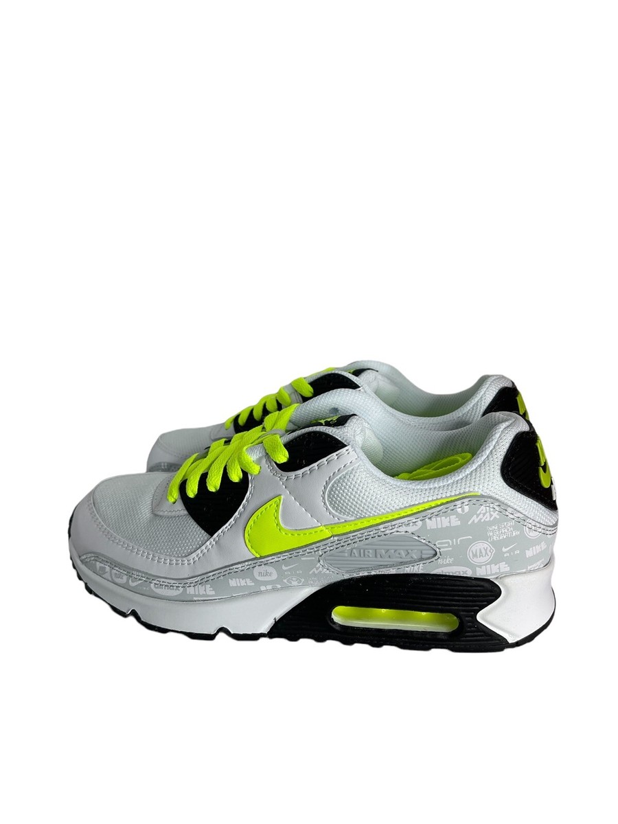 Sz 7 Men Nike Air Max 90 Mosaic Logos Reflective Neon Volt Sz 7 Men Nike Air Max 90 Mosaic Logos Reflective Neon Volt
