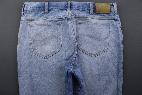 Vintage Men's Lee Jeans Straight Leg Stone Wash USA Made Sz 36x32 (Msr 35x30) - Imagen 7 de 8