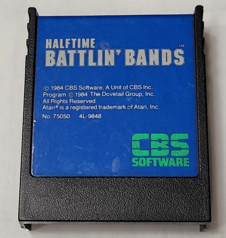 Battlin Basic HALFTIME BATTLIN BANDS Atari 400/800/XL/XE cartridge Battling tested ...