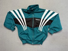 Vintage adidas green training Tracksuit top boys size S / 140