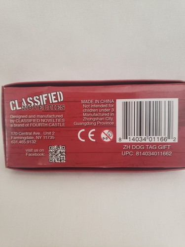 Etiquetas de perro cazador de zombis nuevas en caja con cadena bloque de terror nerd 2016 exclusivas coleccionables - Imagen 2 de 2