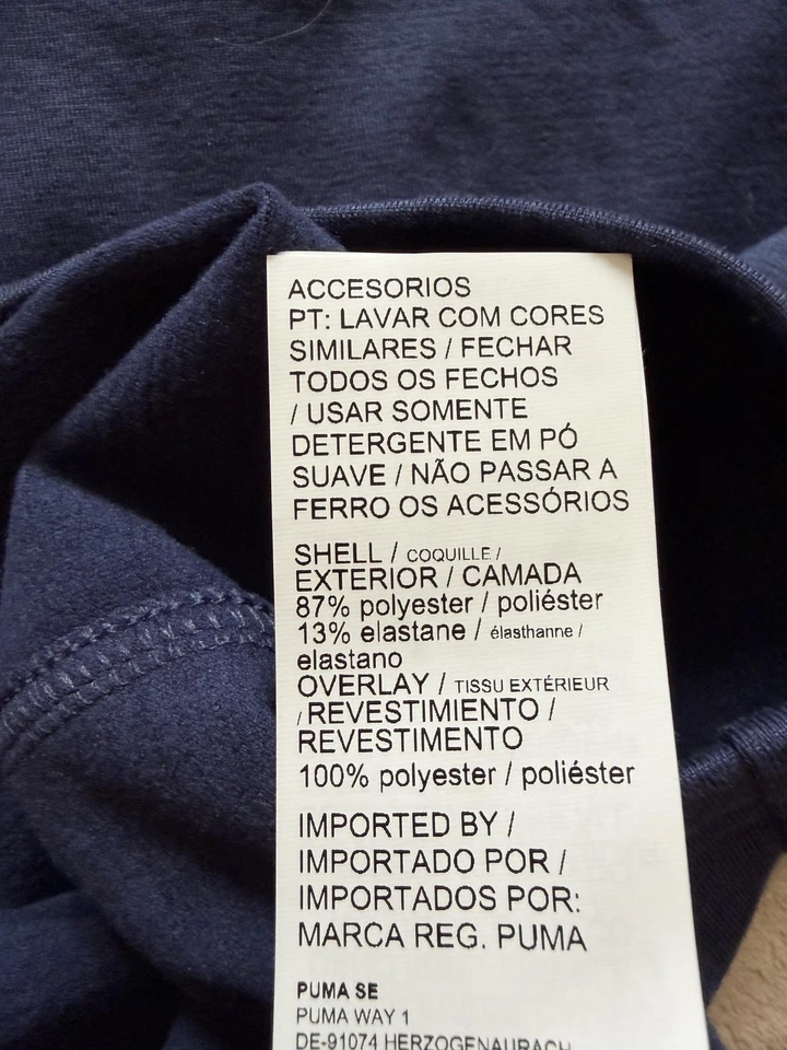 Puma Pullover Mens Large Blue Quarter Zip Athletic Training Long Sleeve - Image 3 of 4