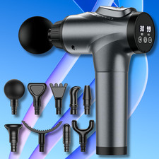 Massage Gun Deep Tissue Massager, 30 Speed Percussion Muscle Massager 9 Heads