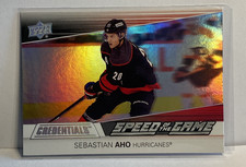 2021-22 Upper Deck Credentials - Speed of the Game Sebastian Aho #SG18