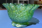 Unbranded Carnival Glass Ruffled Bowl 6”