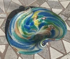 Vintage Murano Art Glass Bowl Tutti Frutti Swirl Pattern 8”x6”