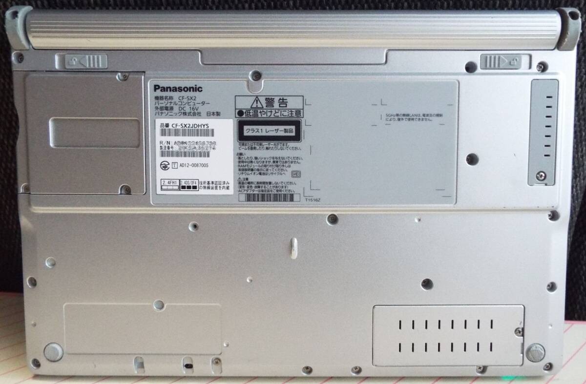 Panasonic Let's Note CF-SX2 Intel Core i5 SSD 128GB GB 4GB