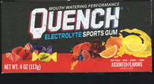 Quench Electrolyte Sports Gum Assorted Flavors 4 OZ