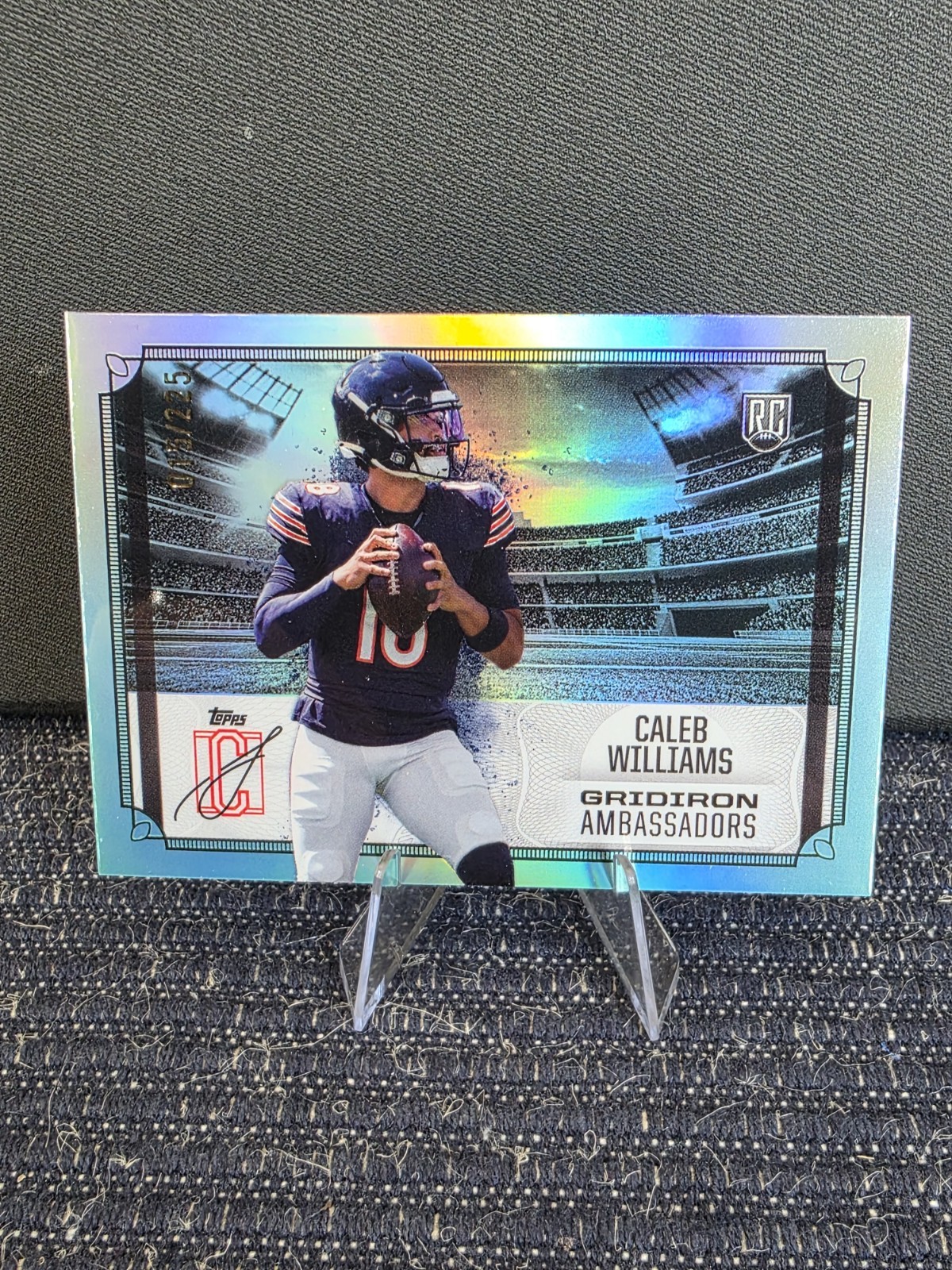 2024 Topps Signature Class Caleb Williams Gridiron Ambassadors RC Teal #15/225